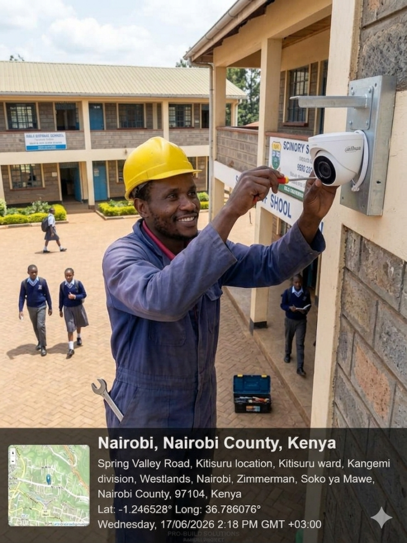 Dahua 4MP IP Dome + Bullet CCTV installation Thika, Kiambu school